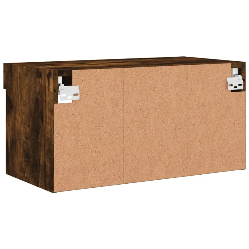 TV spintelė su LED lemputėmis, dūminio ąžuolo, 60x30x30cm