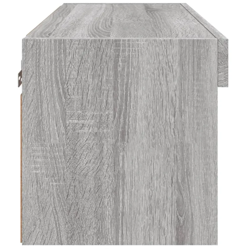 TV spintelė su LED lemputėmis, pilka ąžuolo, 60x30x30cm