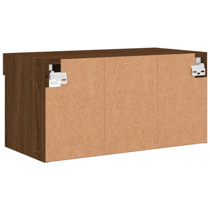 TV spintelė su LED lemputėmis, ruda ąžuolo, 60x30x30cm