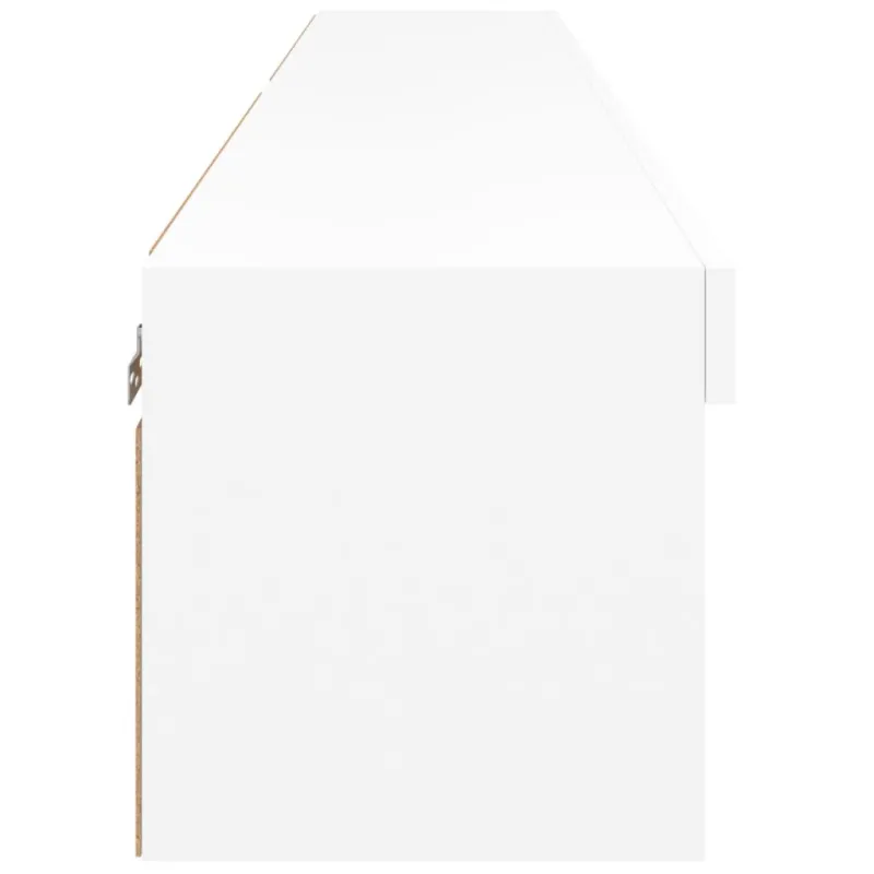 TV spintelės su LED lemputėmis, 2vnt., baltos, 80x30x30cm