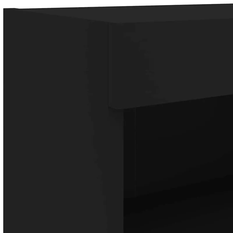 TV spintelė su LED lemputėmis, juodos spalvos, 80x30x30cm