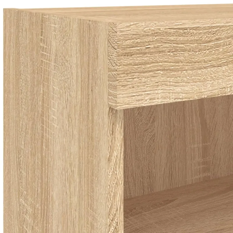 TV spintelės su LED lemputėmis, 2vnt., ąžuolo, 80x30x30cm