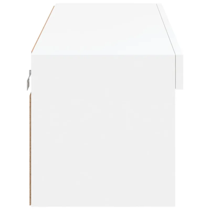 TV spintelė su LED lemputėmis, baltos spalvos, 100x30x30cm