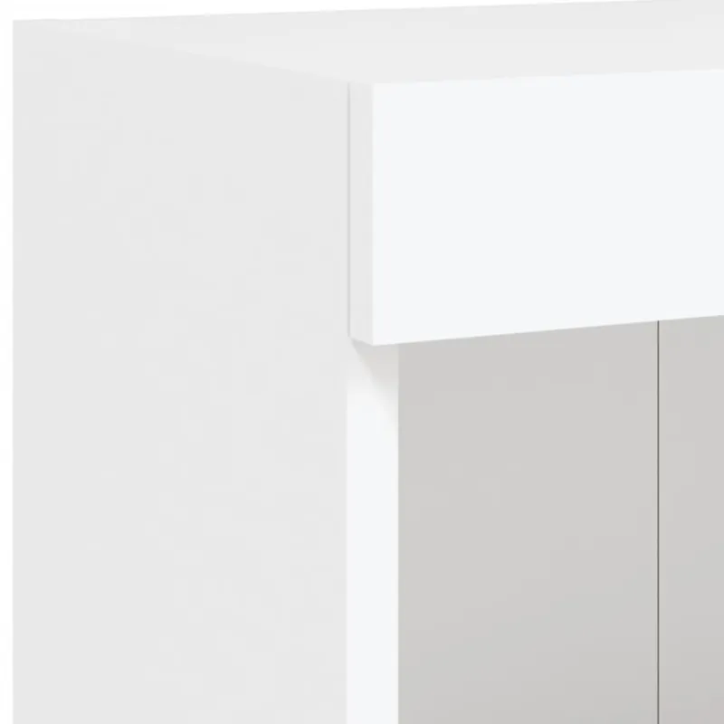 TV spintelė su LED lemputėmis, baltos spalvos, 100x30x30cm