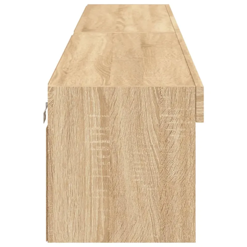 TV spintelės su LED lemputėmis, 2vnt., ąžuolo, 100x30x30cm