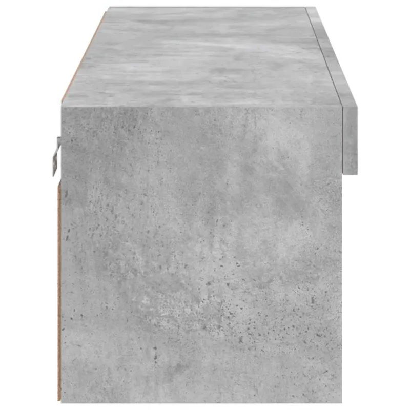 TV spintelė su LED lemputėmis, betono pilka, 100x30x30cm