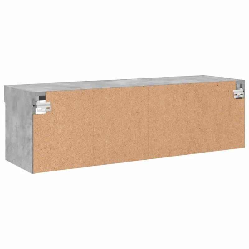TV spintelė su LED lemputėmis, betono pilka, 100x30x30cm