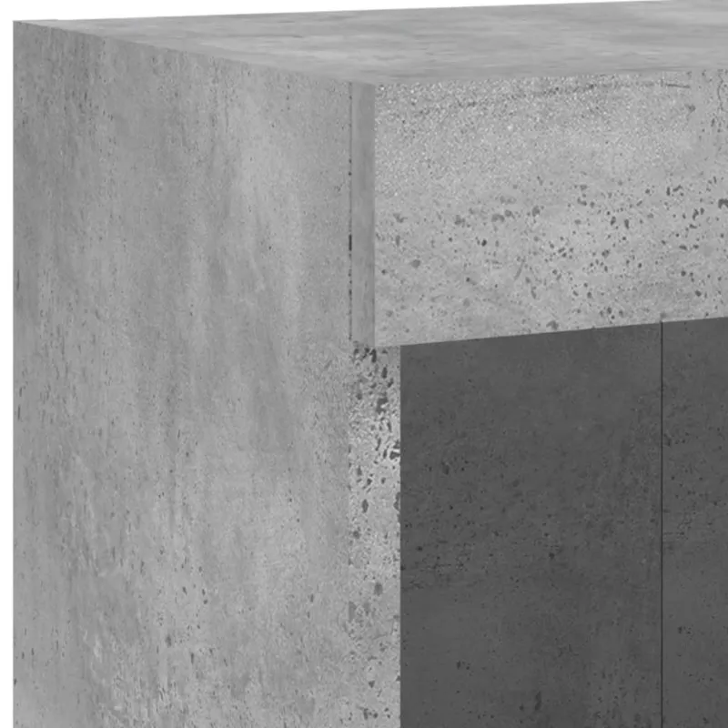 TV spintelė su LED lemputėmis, betono pilka, 100x30x30cm