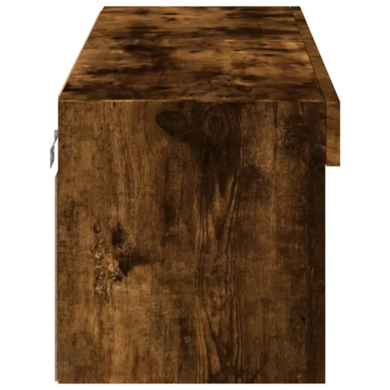 TV spintelė su LED lemputėmis, dūminio ąžuolo, 100x30x30cm