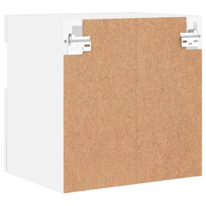 Sieninė TV spintelė su LED lemputėmis, balta, 40x30x40cm