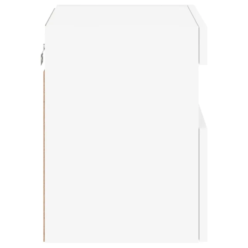 Sieninės TV spintelės su LED, 2vnt., baltos, 40x30x40cm