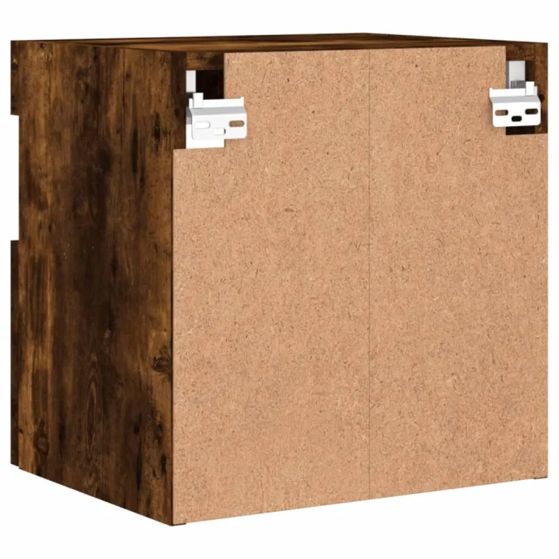 Sieninės TV spintelės su LED, 2vnt., dūminės ąžuolo, 40x30x40cm