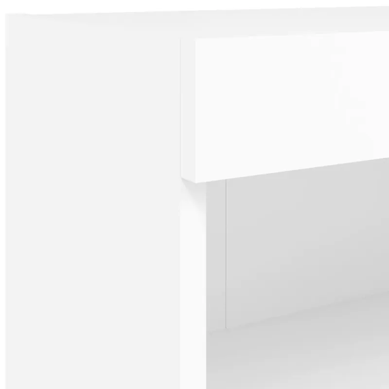 Sieninės TV spintelės su LED, 2vnt., baltos, 60x30x40cm