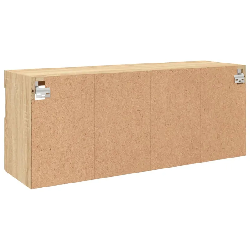 Sieninė TV spintelė su LED lemputėmis, ąžuolo, 100x30x40cm