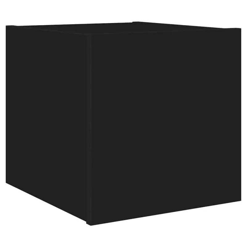 Sieninės TV spintelės su LED, 2vnt., juodos, 30,5x35x30cm