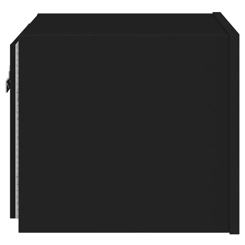 Sieninės TV spintelės su LED, 2vnt., juodos, 30,5x35x30cm