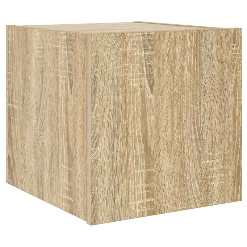 Sieninė TV spintelė su LED lemputėmis, ąžuolo, 30,5x35x30cm