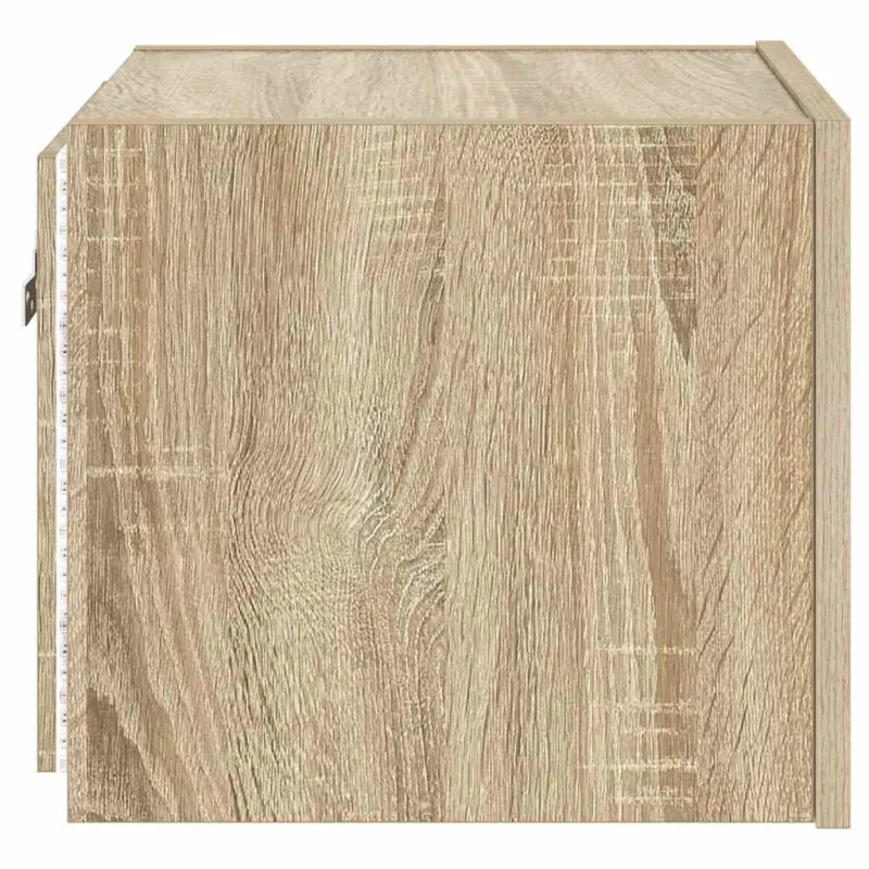 Sieninė TV spintelė su LED lemputėmis, ąžuolo, 30,5x35x30cm