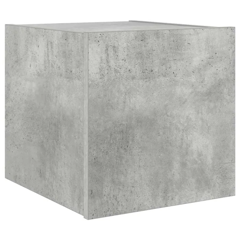 Sieninė TV spintelė su LED lemputėmis, betono, 30,5x35x30cm