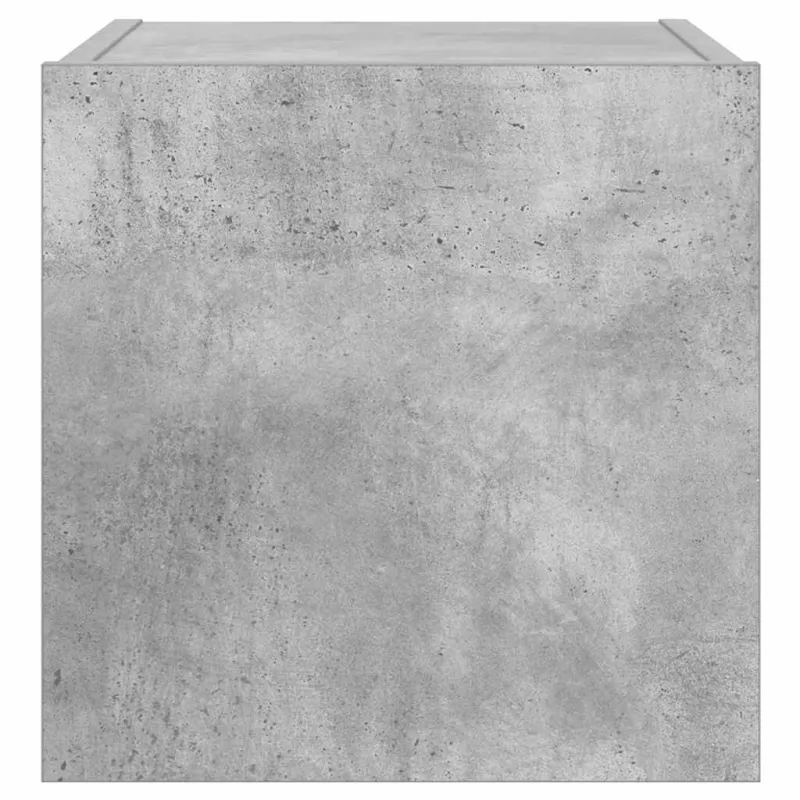 Sieninė TV spintelė su LED lemputėmis, betono, 30,5x35x30cm