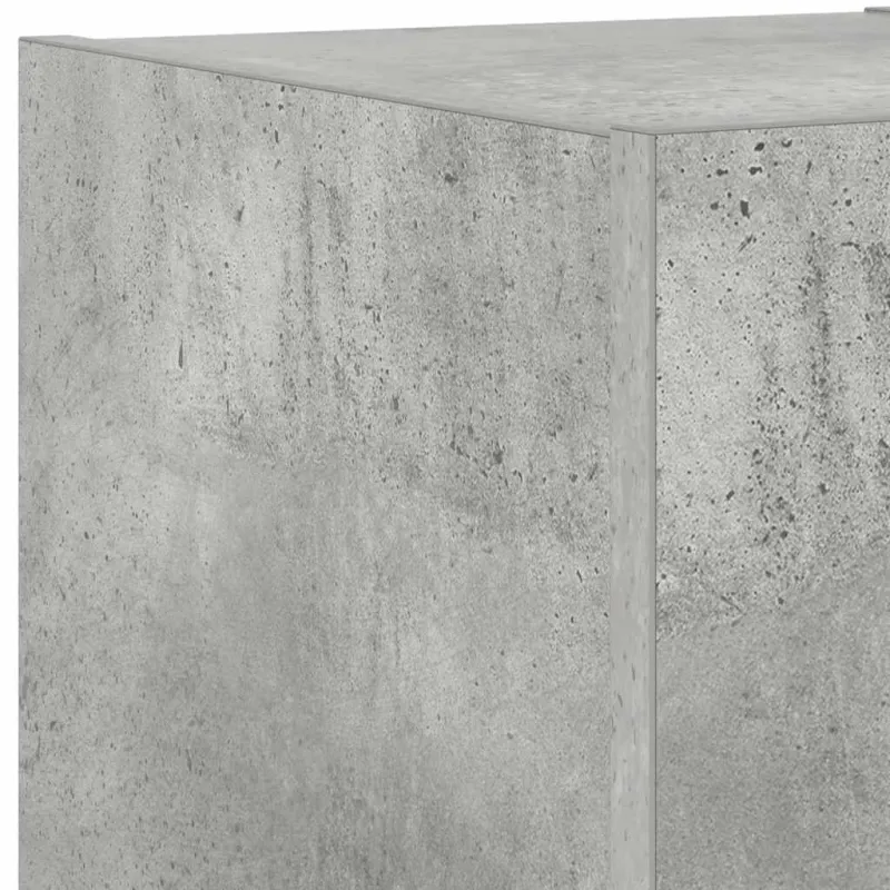 Sieninė TV spintelė su LED lemputėmis, betono, 30,5x35x30cm
