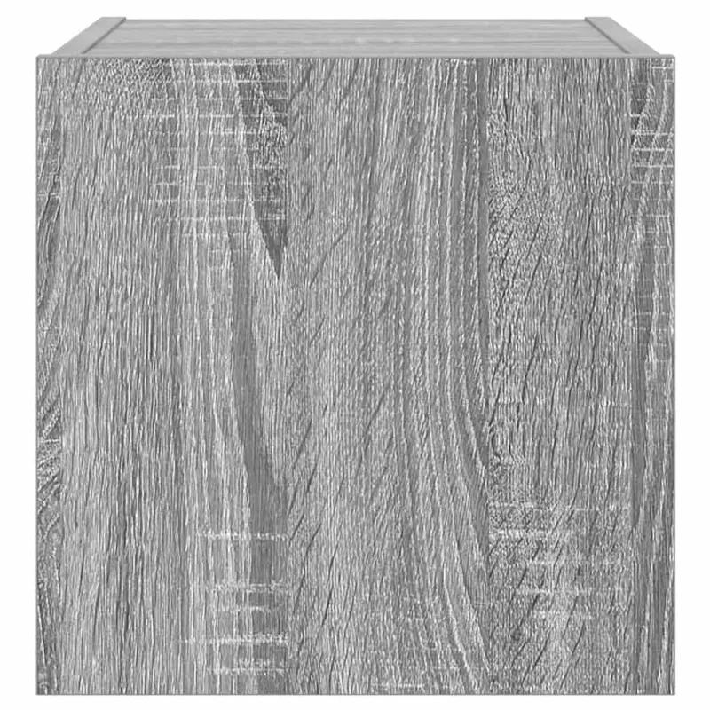 Sieninės TV spintelės su LED, 2vnt., pilkos, 30,5x35x30cm