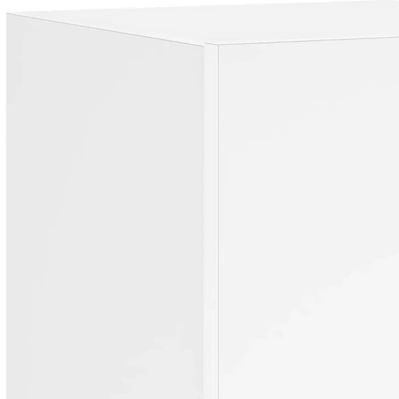 Sieninė TV spintelė su LED lemputėmis, balta, 30,5x35x70cm