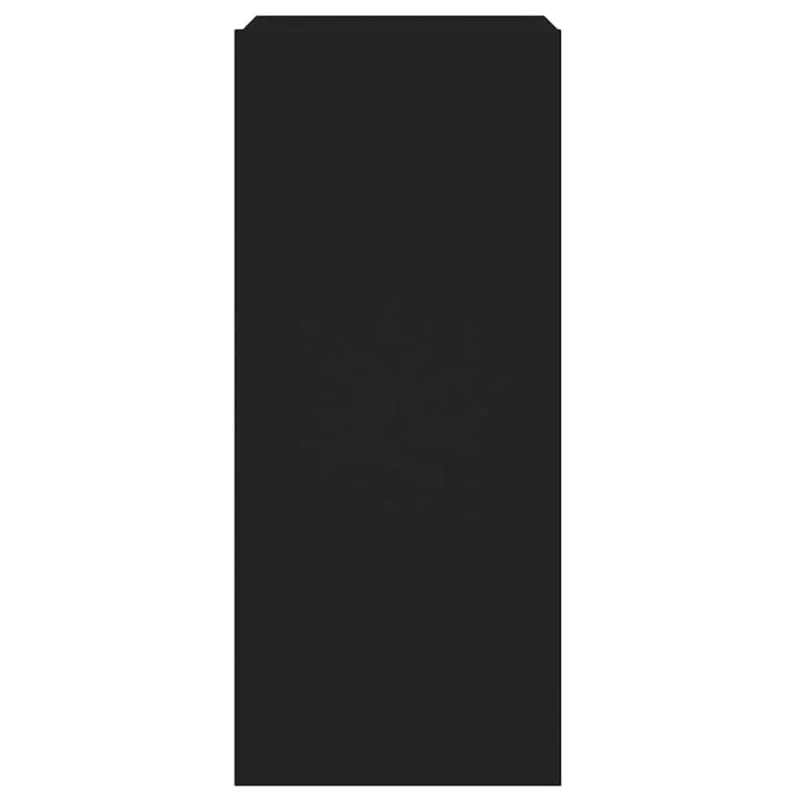 Sieninė TV spintelė su LED lemputėmis, juoda, 30,5x35x70cm