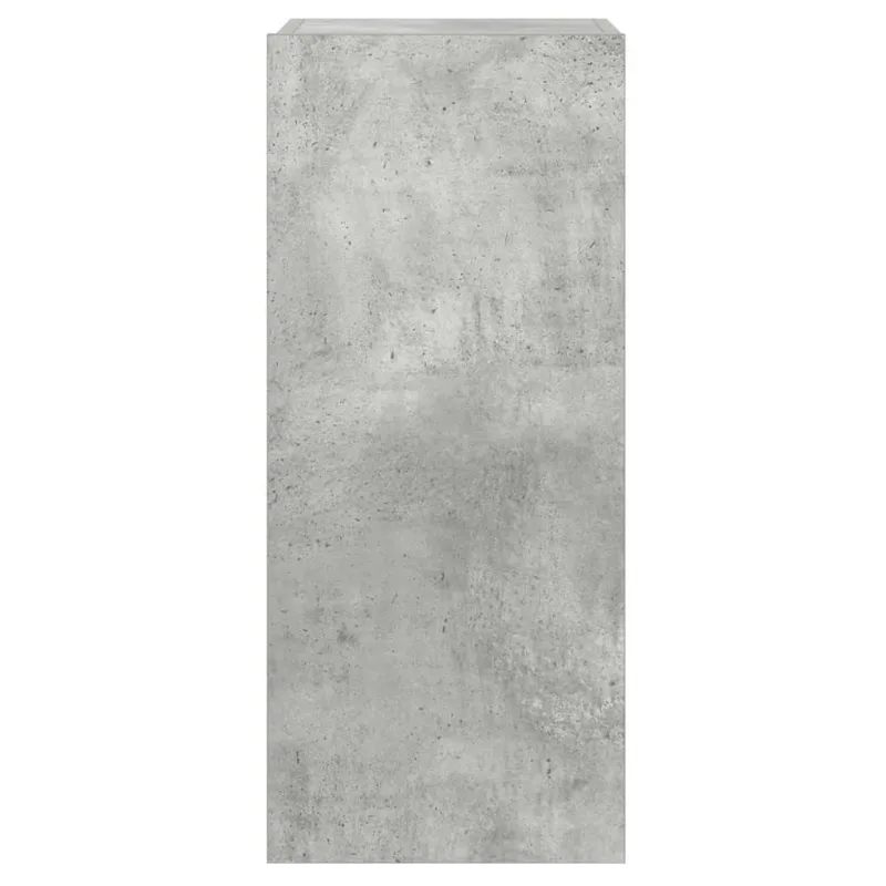 Sieninė TV spintelė su LED lemputėmis, betono, 30,5x35x70cm