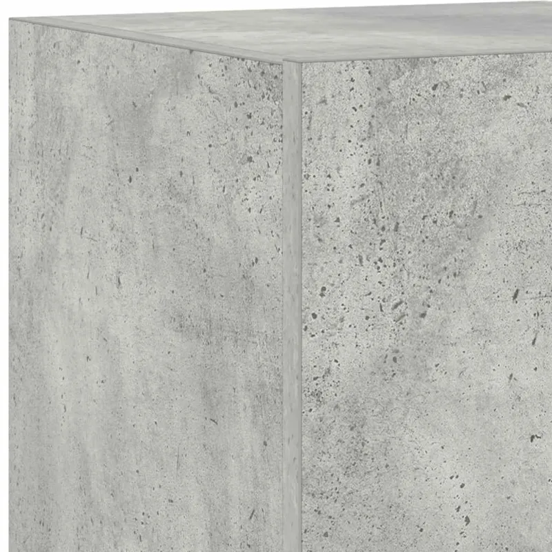 Sieninė TV spintelė su LED lemputėmis, betono, 30,5x35x70cm