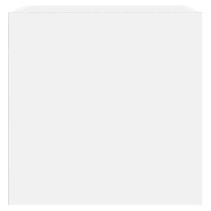 Sieninė TV spintelė su LED lemputėmis, balta, 40,5x35x40cm