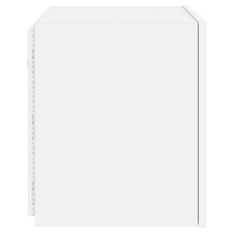 Sieninės TV spintelės su LED, 2vnt., baltos, 40,5x35x40cm