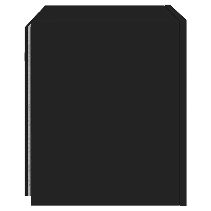 Sieninės TV spintelės su LED, 2vnt., juodos, 40,5x35x40cm
