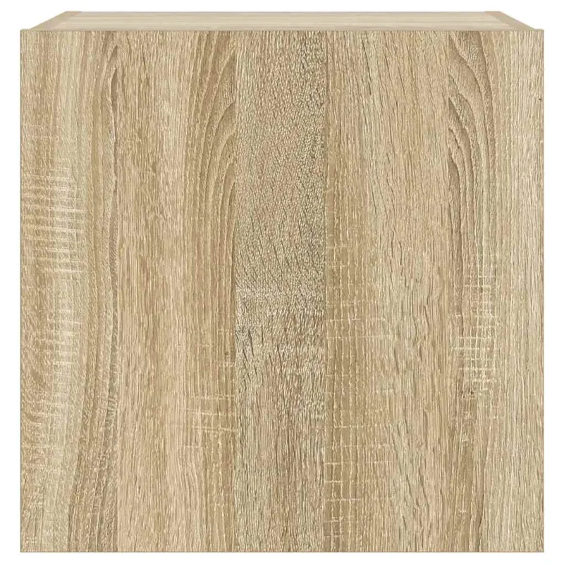 Sieninė TV spintelė su LED lemputėmis, ąžuolo, 40,5x35x40cm