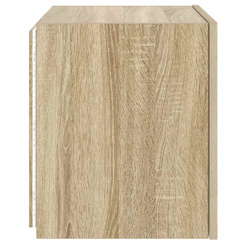 Sieninės TV spintelės su LED, 2vnt., ąžuolo, 40,5x35x40cm