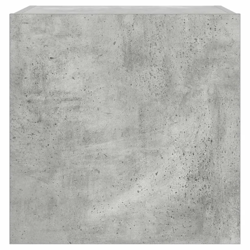 Sieninės TV spintelės su LED, 2vnt., betono, 40,5x35x40cm