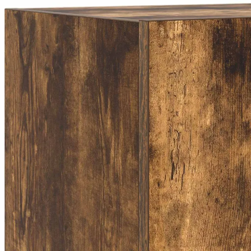 Sieninė TV spintelė su LED lemputėmis, dūminė, 40,5x35x40cm