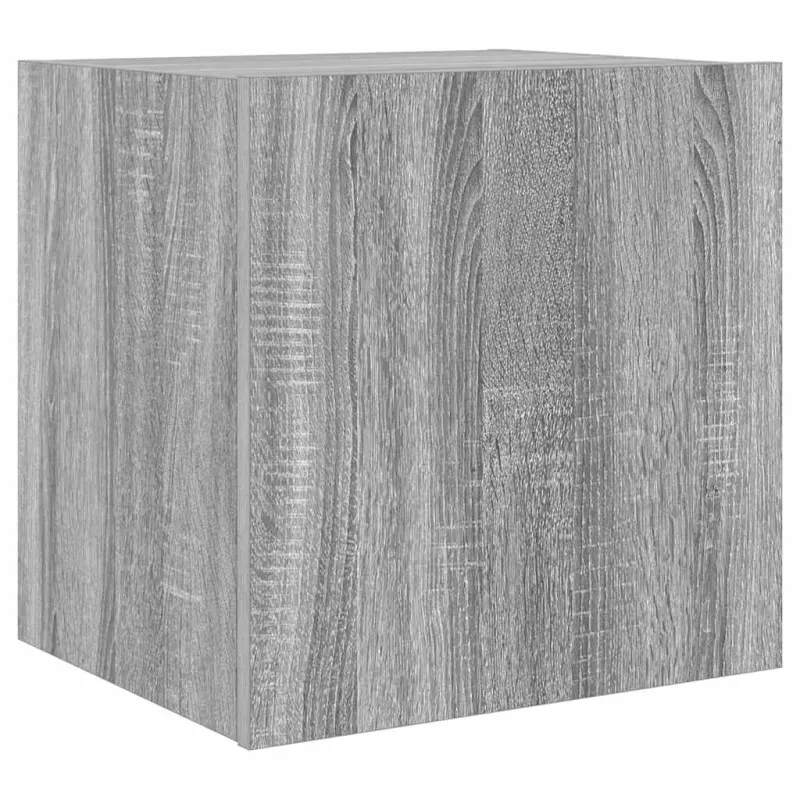 Sieninės TV spintelės su LED, 2vnt., pilkos, 40,5x35x40cm