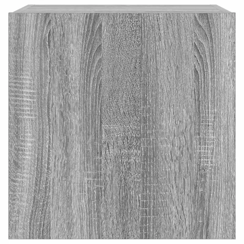Sieninės TV spintelės su LED, 2vnt., pilkos, 40,5x35x40cm