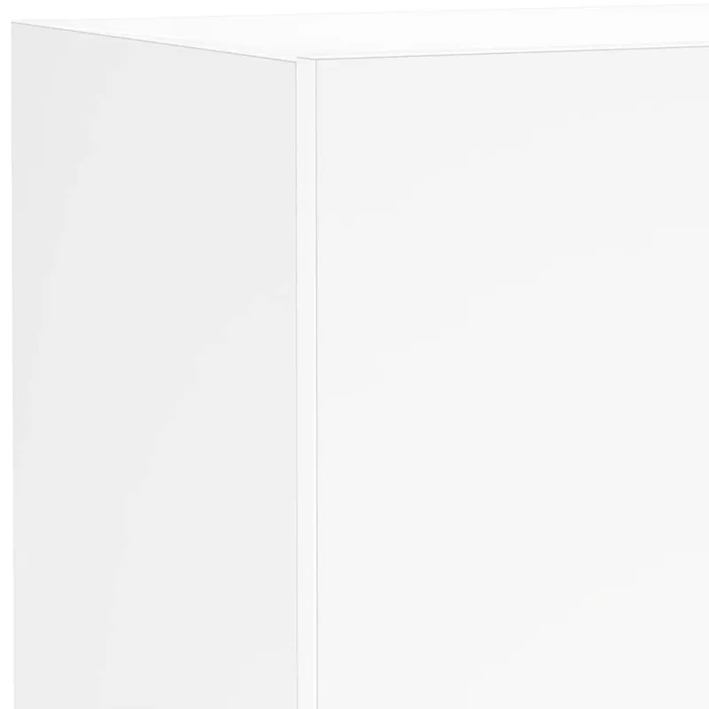 Sieninė TV spintelė su LED lemputėmis, balta, 40,5x35x80cm