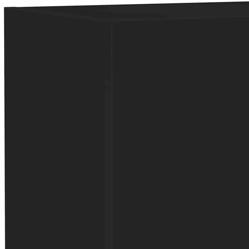 Sieninė TV spintelė su LED lemputėmis, juoda, 40,5x35x80cm