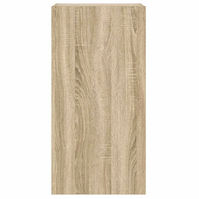 Sieninė TV spintelė su LED lemputėmis, ąžuolo, 40,5x35x80cm