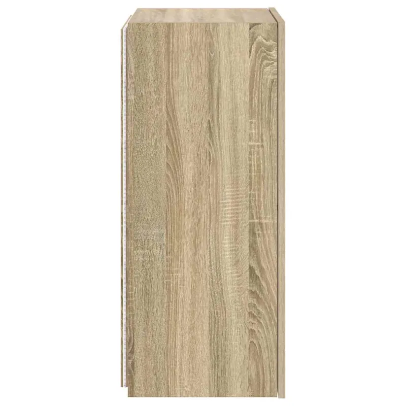 Sieninė TV spintelė su LED lemputėmis, ąžuolo, 40,5x35x80cm