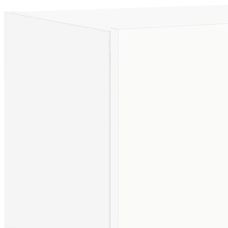 Sieninė TV spintelė su LED lemputėmis, balta, 80x35x31cm