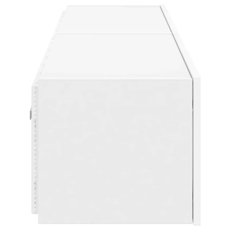 Sieninės TV spintelės su LED, 2vnt., baltos, 80x35x31cm