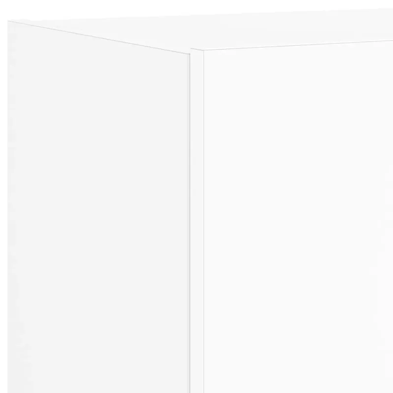 Sieninės TV spintelės su LED, 2vnt., baltos, 80x35x31cm