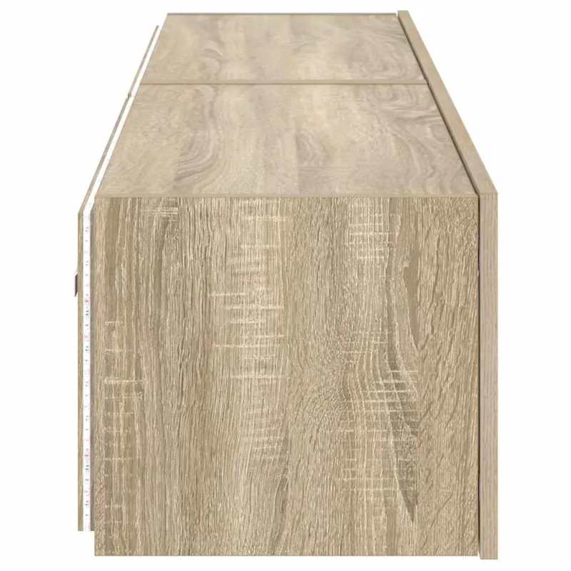 Sieninės TV spintelės su LED, 2vnt., sonoma ąžuolo, 80x35x31cm