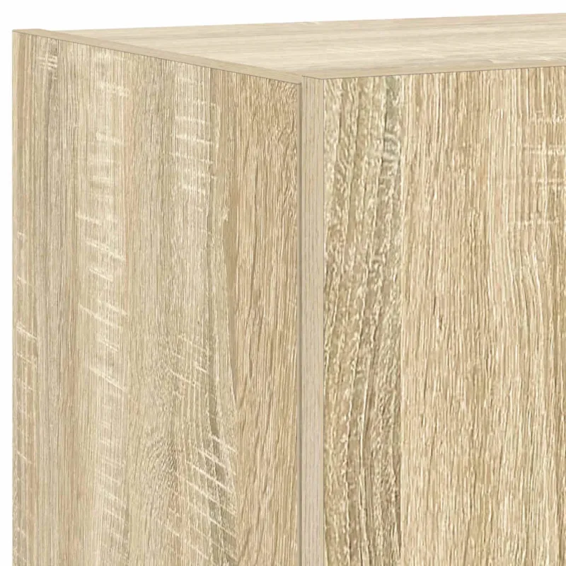 Sieninė TV spintelė su LED lemputėmis, ąžuolo, 100x35x31cm