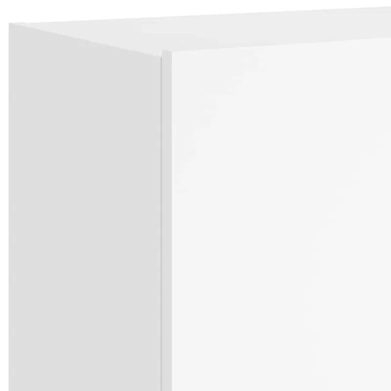 Sieninė TV spintelė su LED lemputėmis, balta, 100x35x41cm
