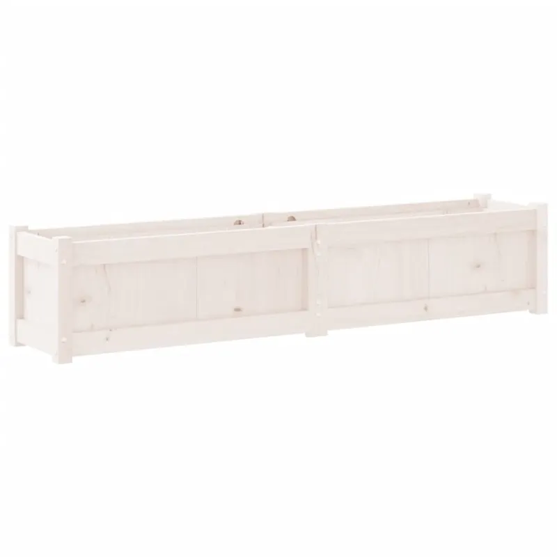 Sodo lovelis, baltas, 150x31x31cm, pušies medienos masyvas